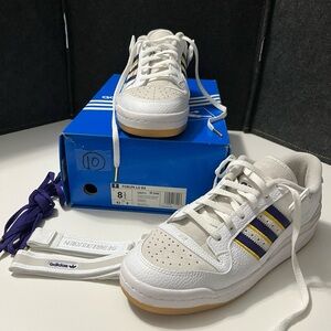 Adidas White and Purple Sneakers